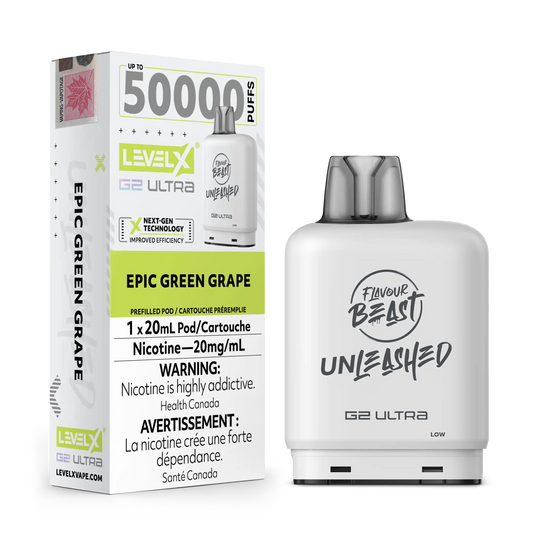 Epic Green Grape by Level X Flavour Beast Unleashed G2 Ultra 50K
