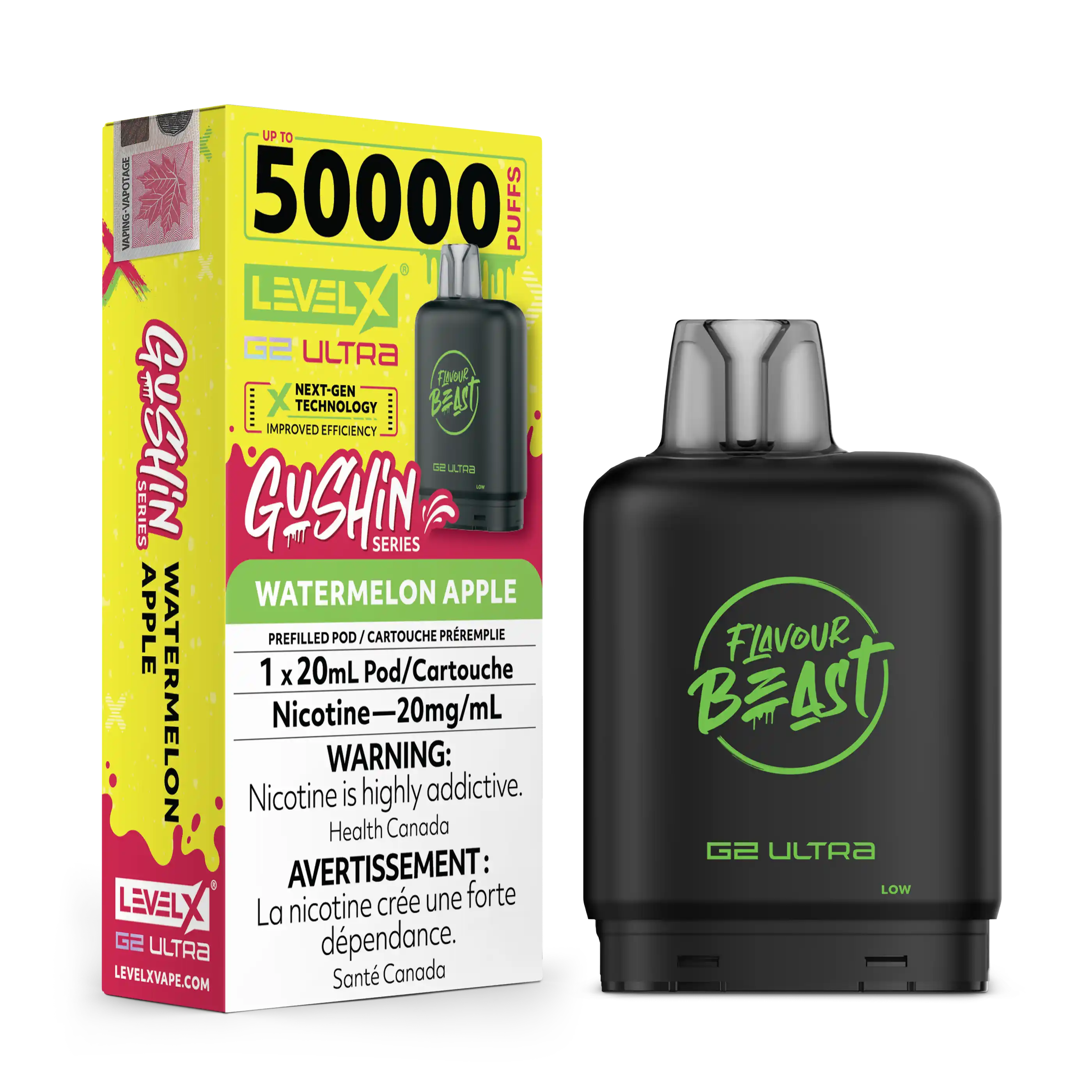 Gushin Watermelon Apple by Level X Flavour Beast G2 Ultra 50K