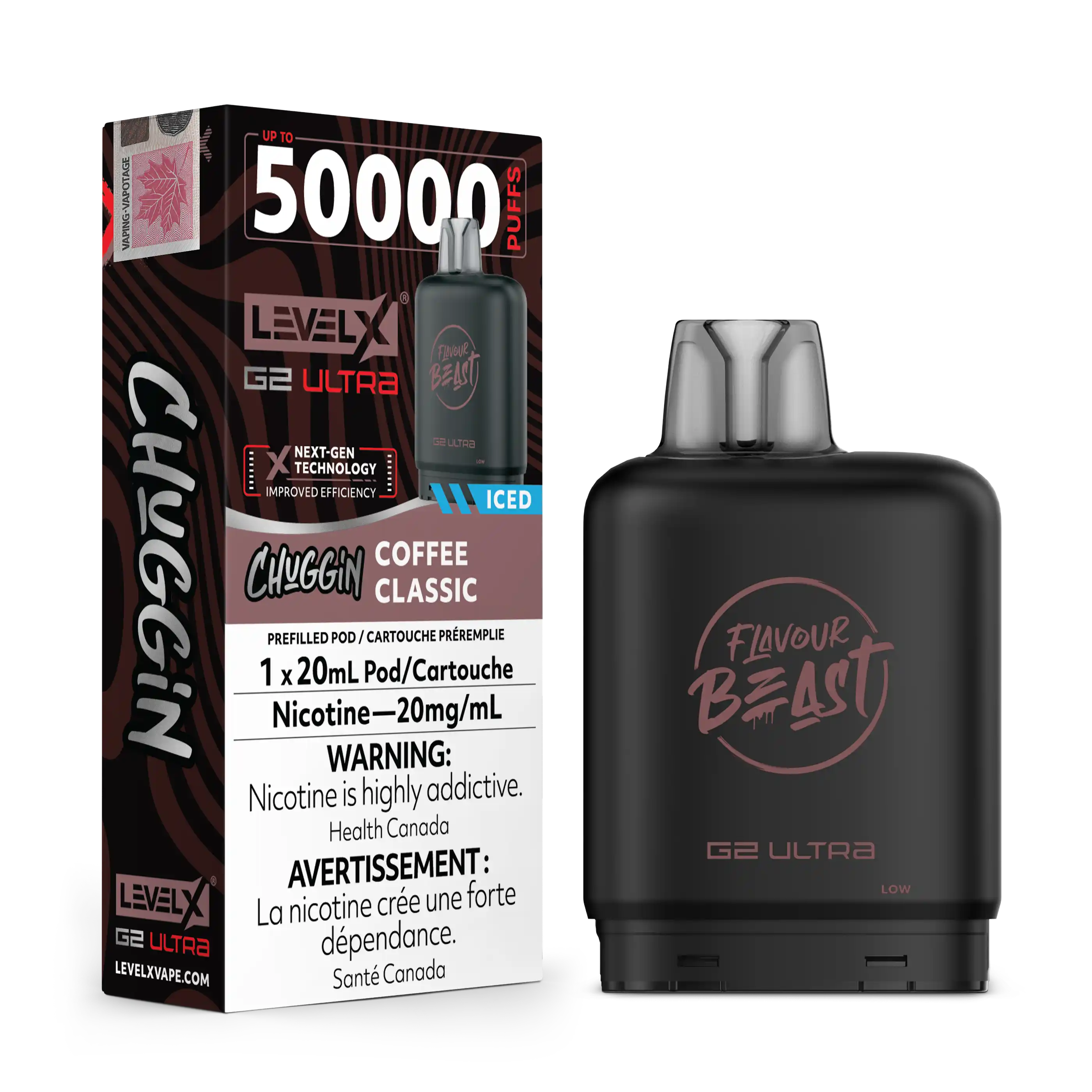 Coffee Classic Iced Chuggin by Level X Flavour Beast G2 Ultra 50K