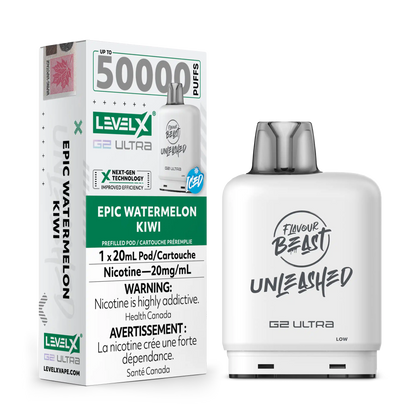 Epic Watermelon Kiwi Iced by Level X Flavour Beast Unleashed G2 Ultra 50K