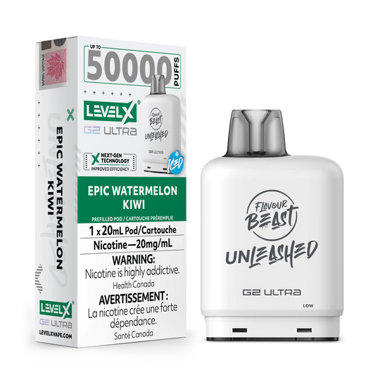 Epic Watermelon Kiwi Iced by Level X Flavour Beast Unleashed G2 Ultra 50K