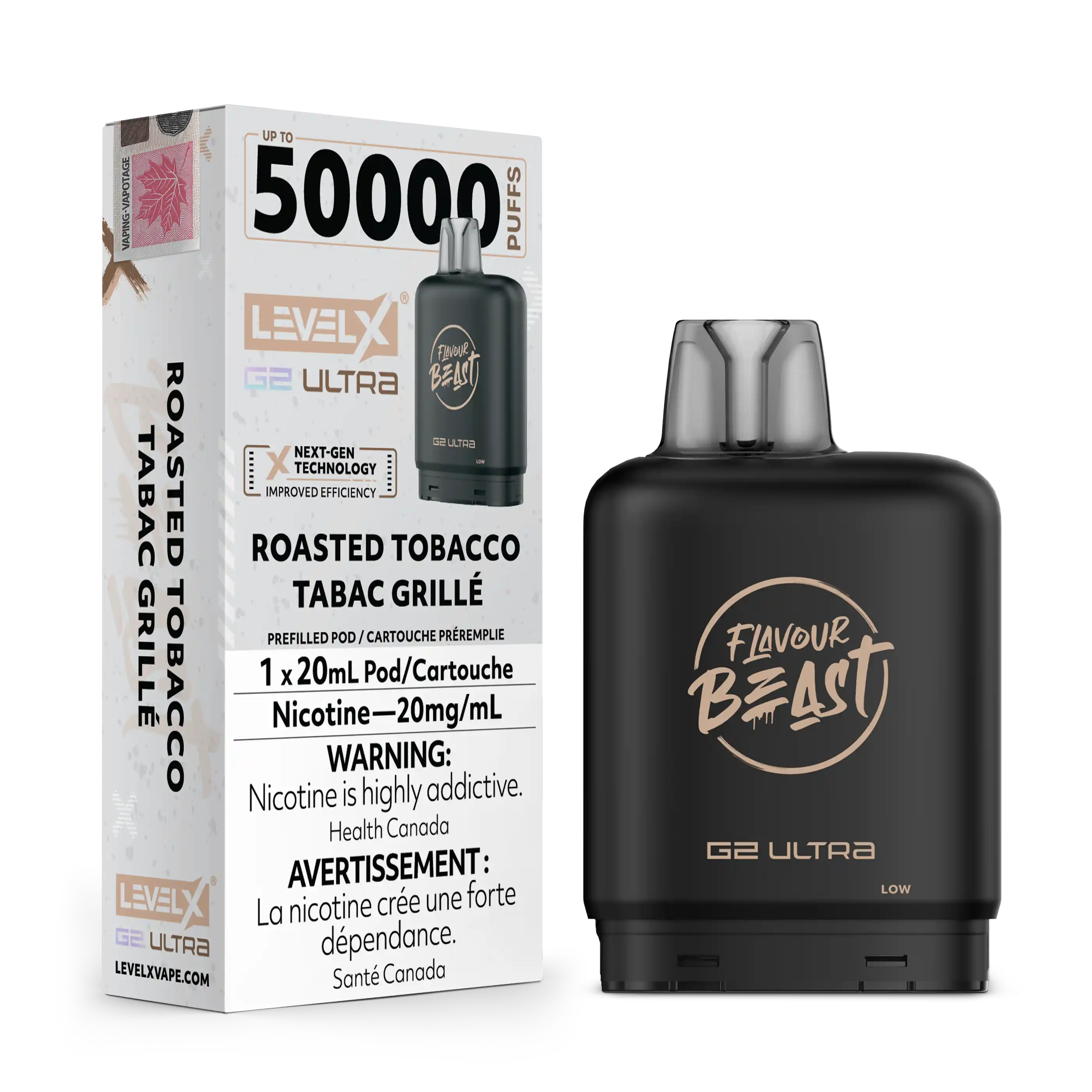 Roasted Tobacco by Level X Flavour Beast G2 Ultra 50K