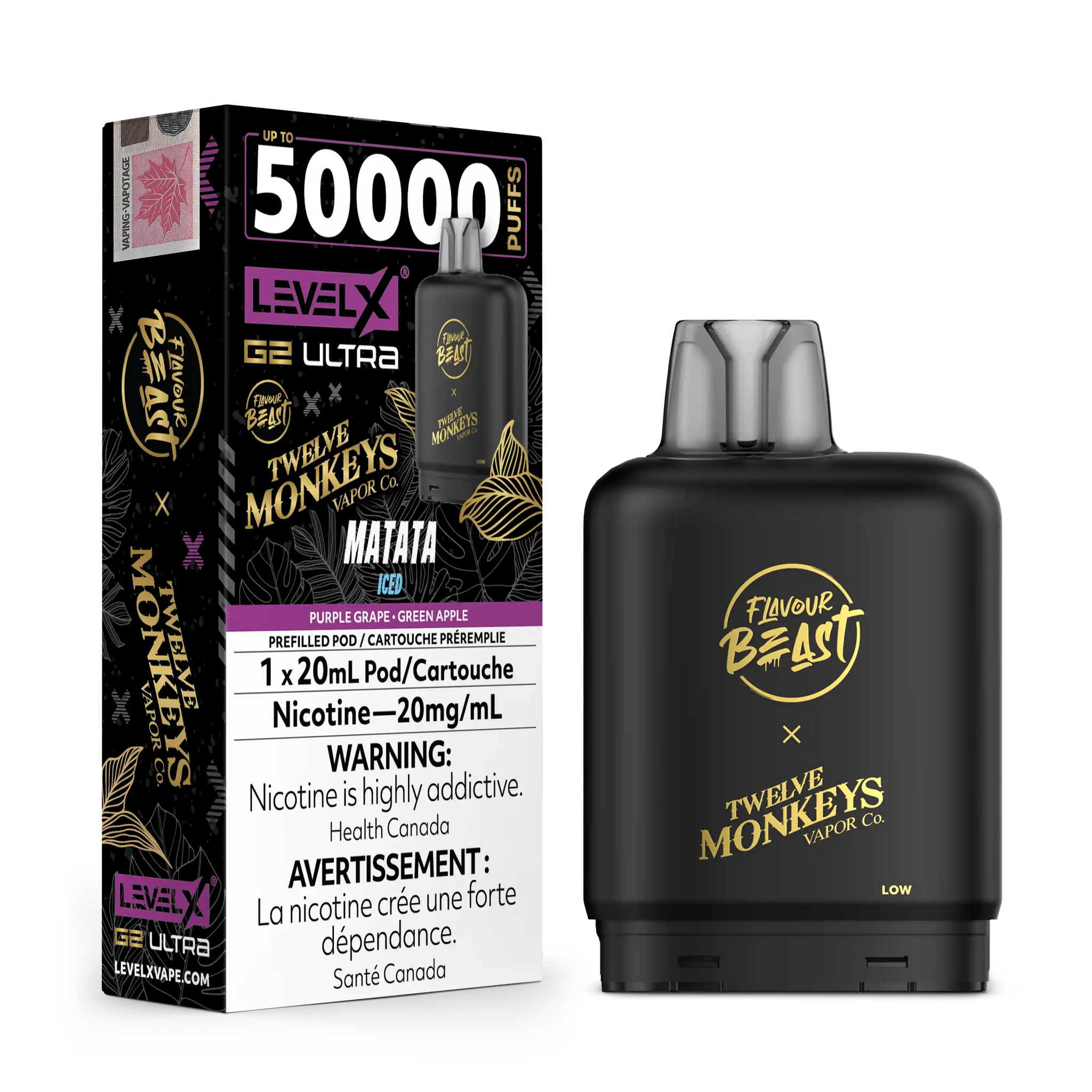 Matata Iced by Flavour Beast x Twelve Monkeys Level X G2 Ultra 50K