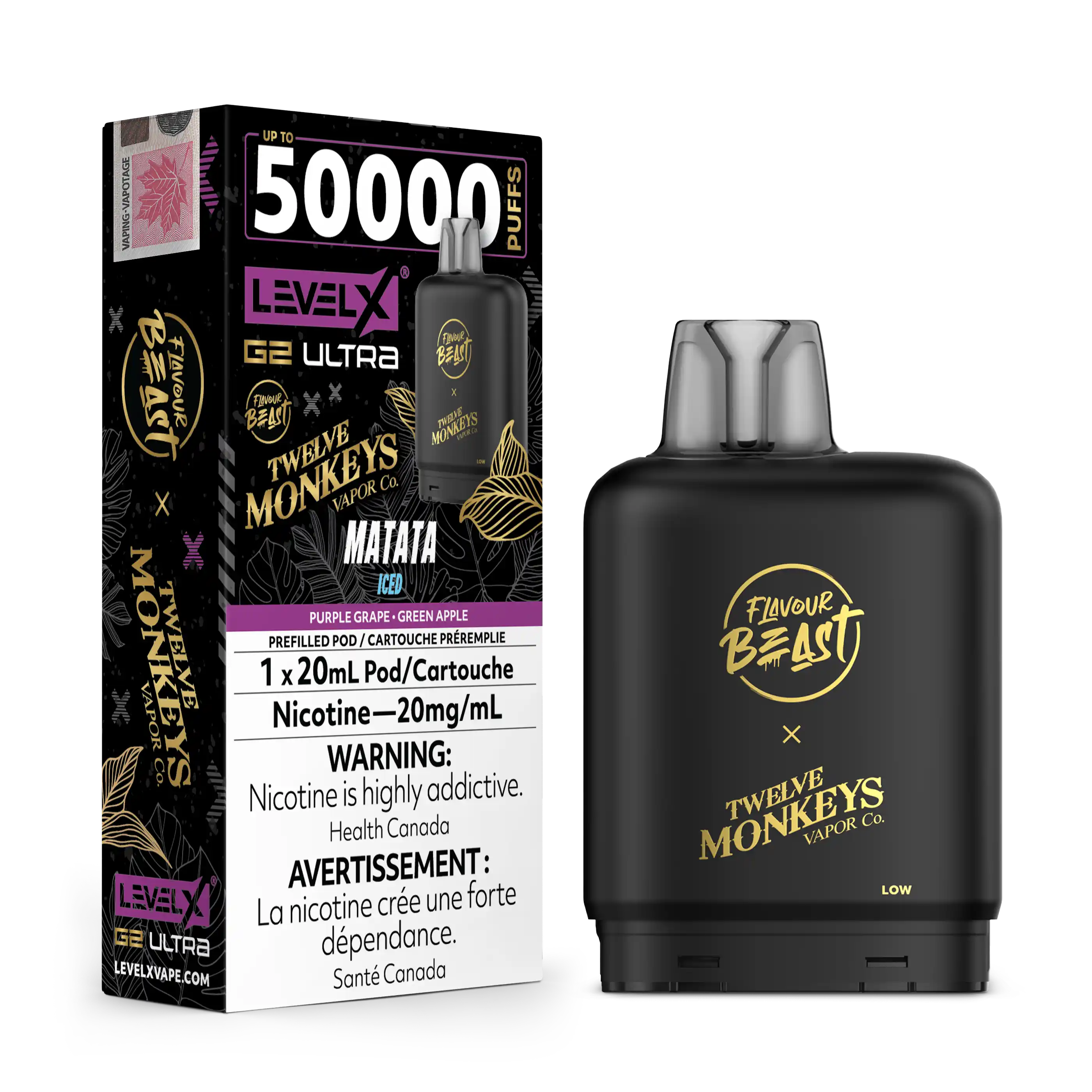 Matata Iced by Flavour Beast x Twelve Monkeys Level X G2 Ultra 50K