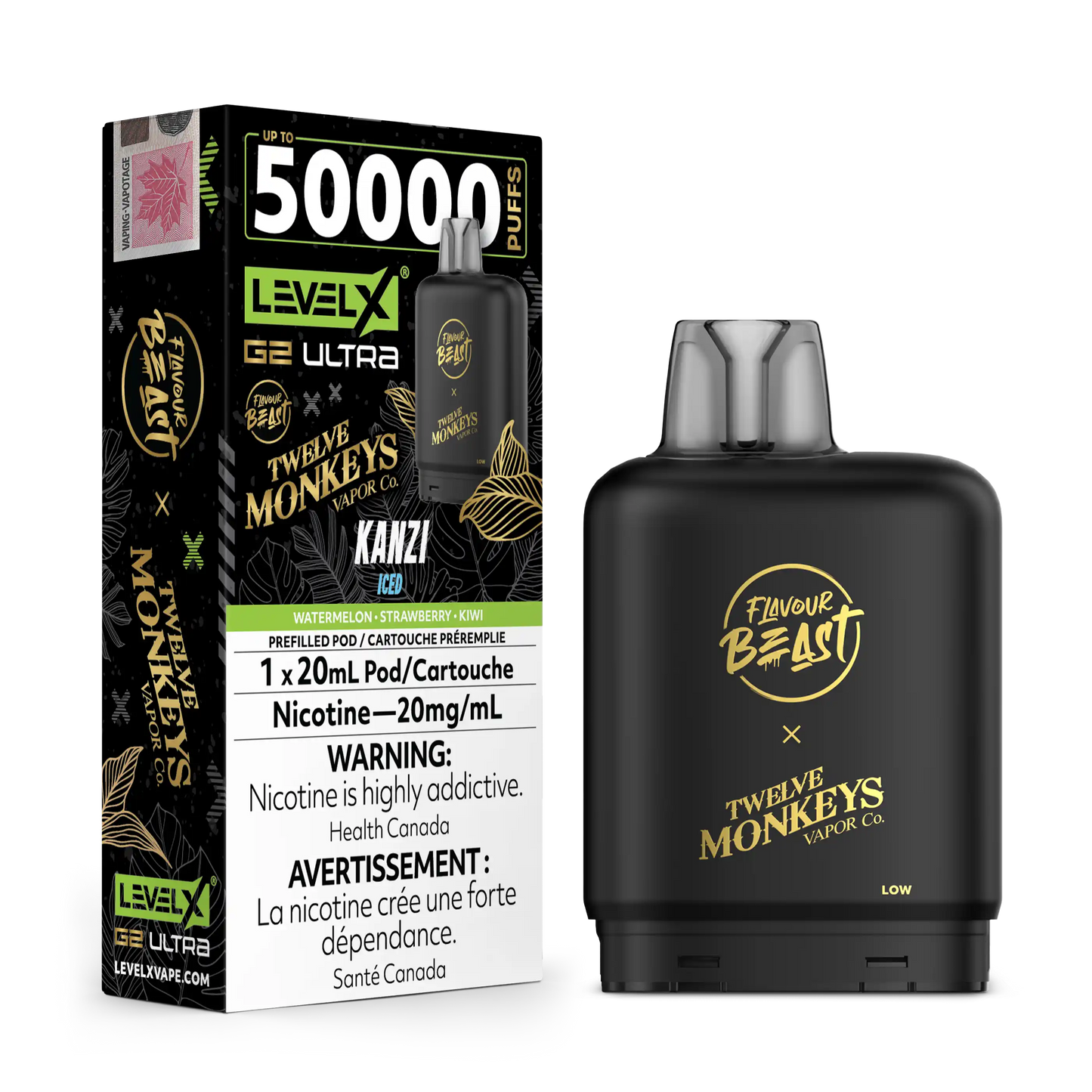Kanzi Iced by Flavour Beast x Twelve Monkeys Level X G2 Ultra 50K
