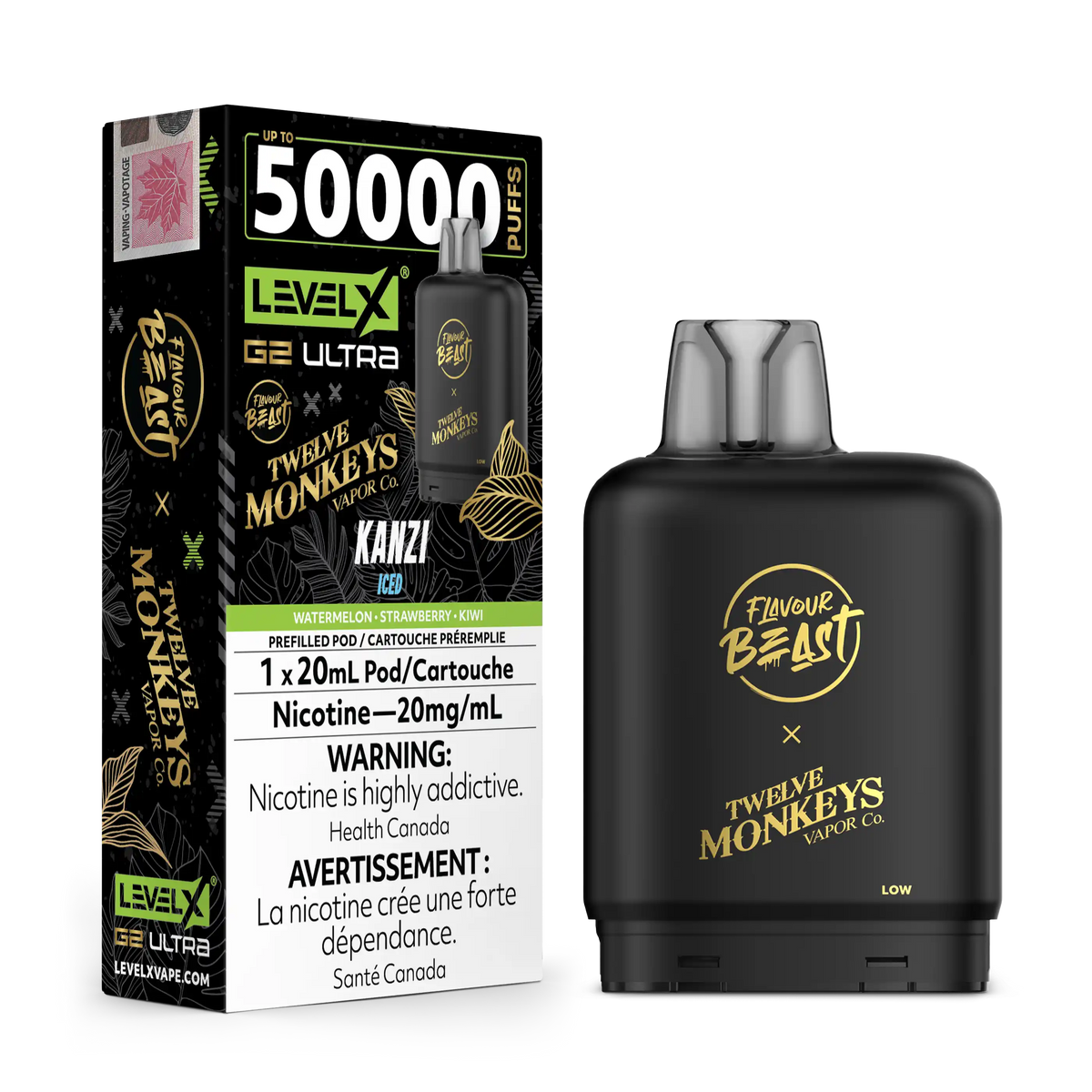 Kanzi Iced by Flavour Beast x Twelve Monkeys Level X G2 Ultra 50K