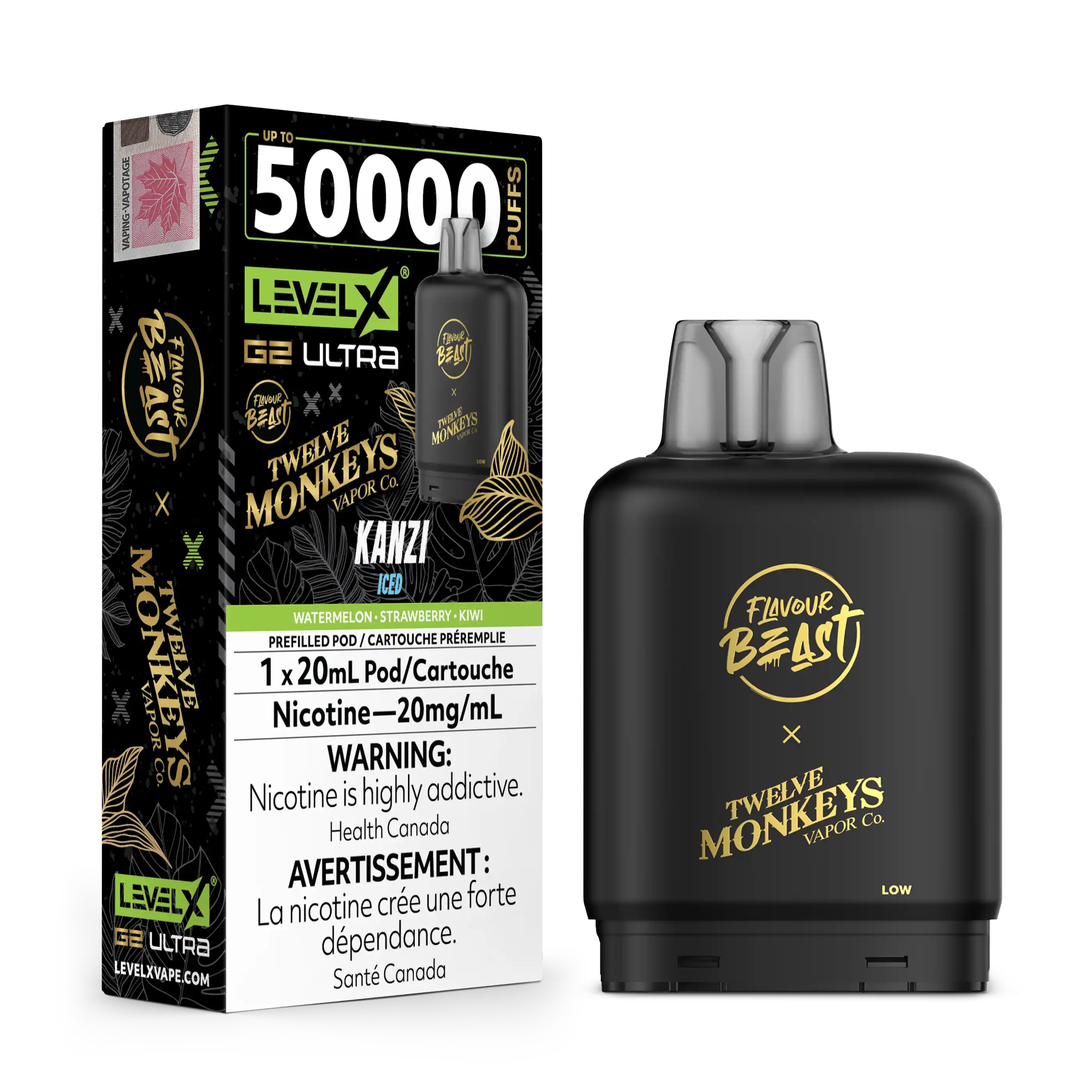 Kanzi Iced by Flavour Beast x Twelve Monkeys Level X G2 Ultra 50K