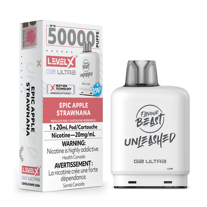 Epic Apple Strawnana Iced by Level X Flavour Beast Unleashed G2 Ultra 50K