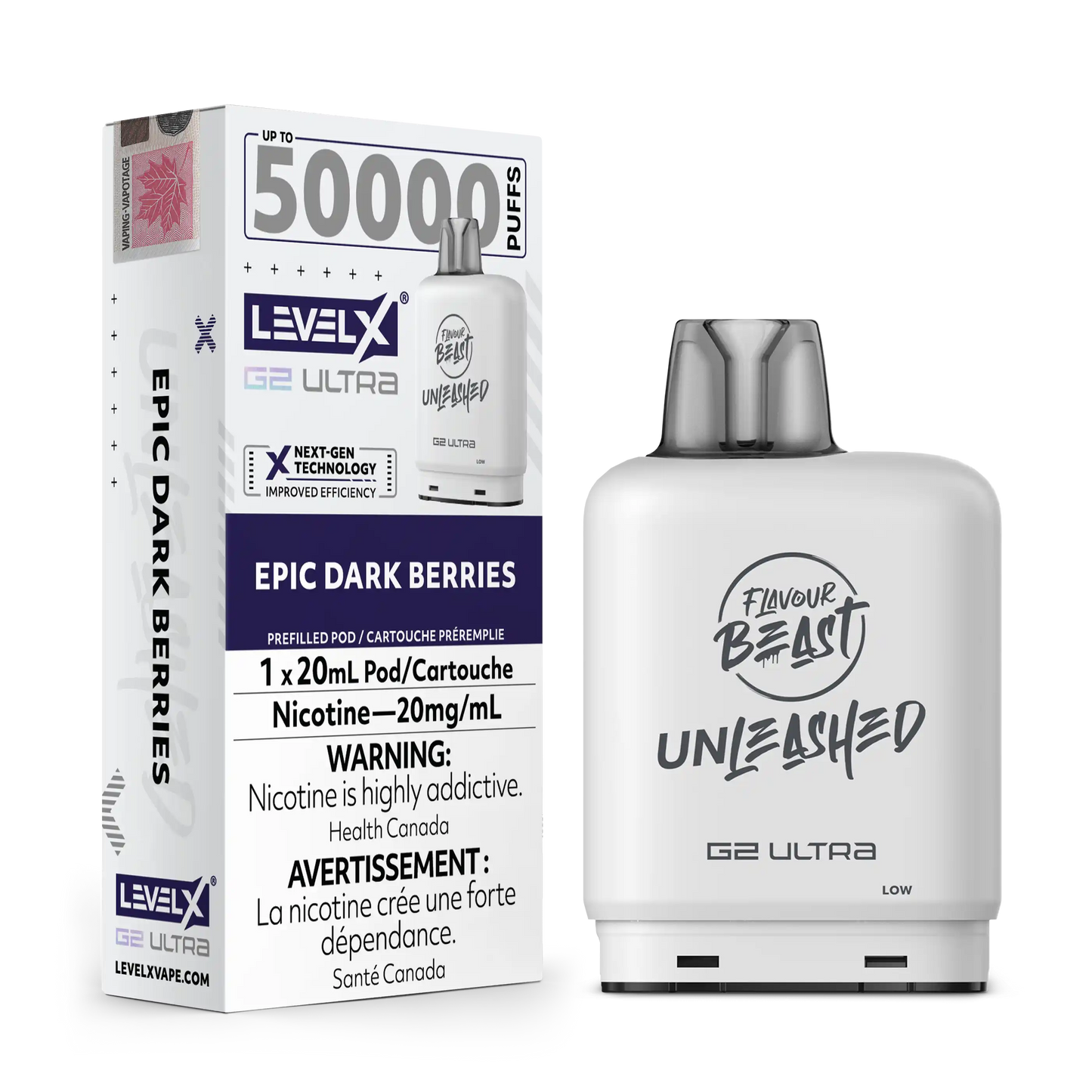 Epic Dark Berries by Level X Flavour Beast Unleashed G2 Ultra 50K