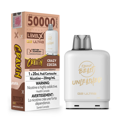 Cravin' Crazy Cocoa by Level X Flavour Beast Unleashed G2 Ultra 50K