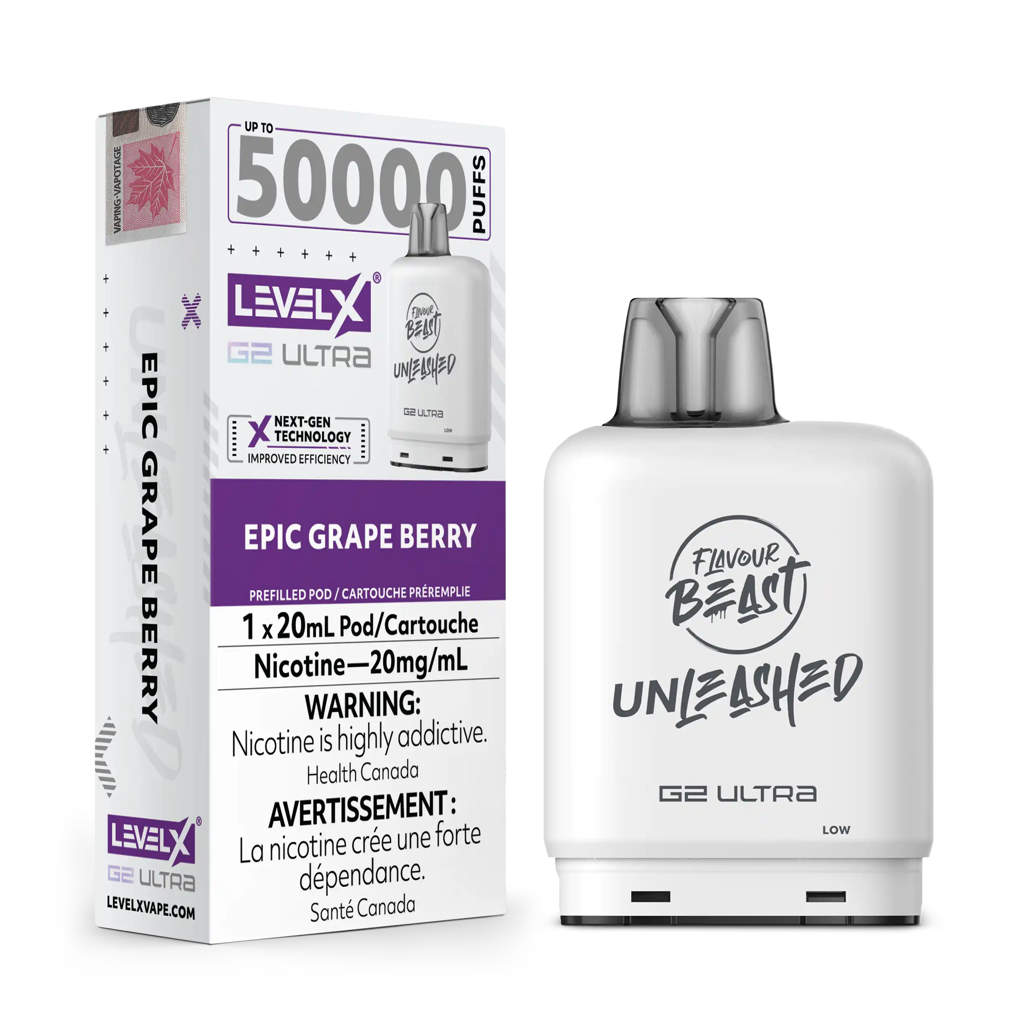 Epic Grape Berry by Level X Flavour Beast Unleashed G2 Ultra 50K