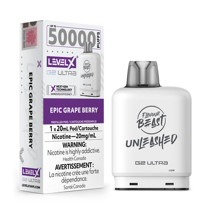 Epic Grape Berry by Level X Flavour Beast Unleashed G2 Ultra 50K