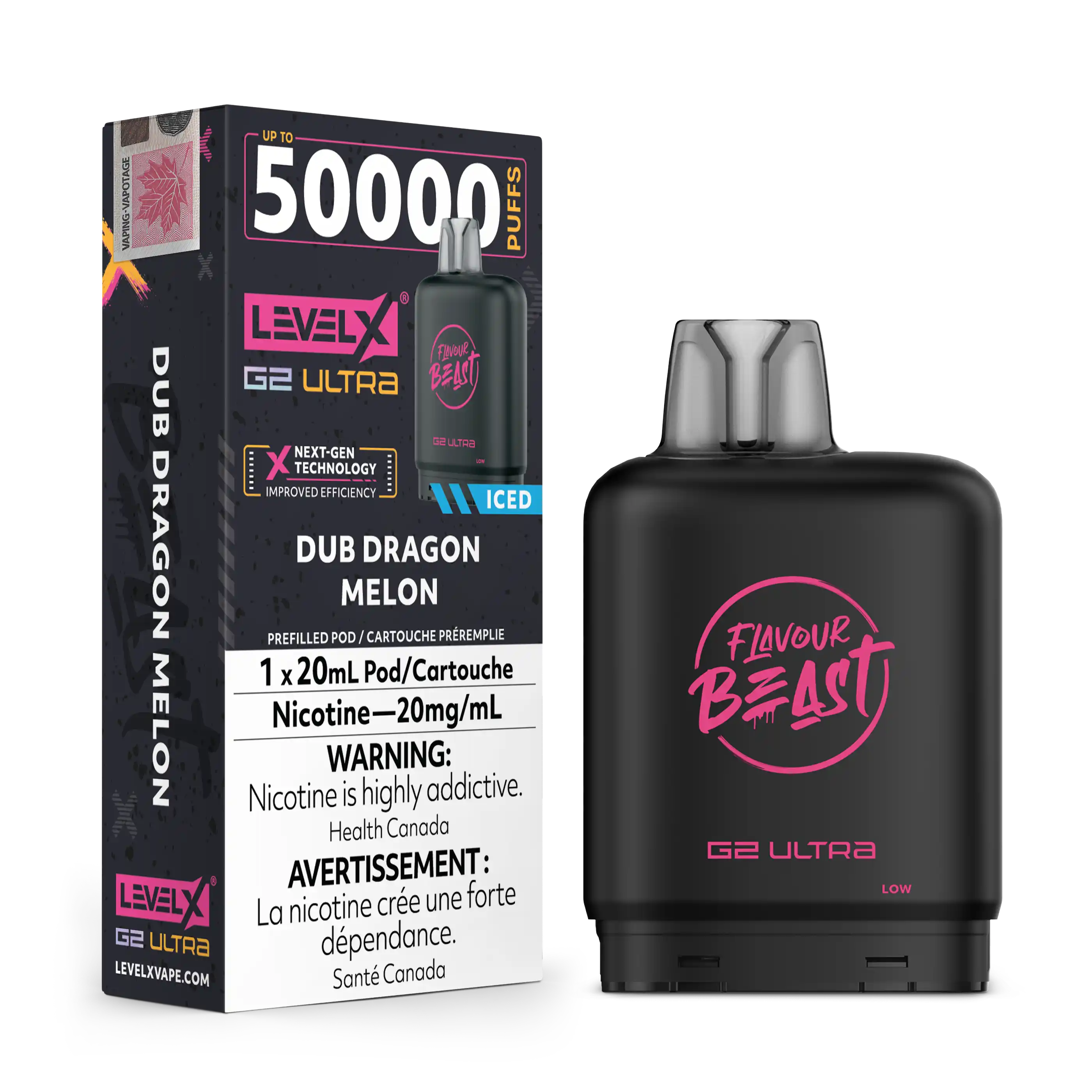 Dub Dragon Melon by Level X Flavour Beast G2 Ultra 50K