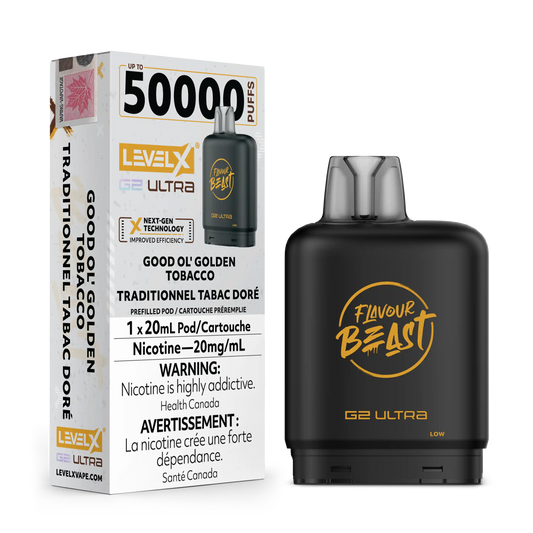 Good Ol' Golden Tobacco by Level X Flavour Beast G2 Ultra 50K