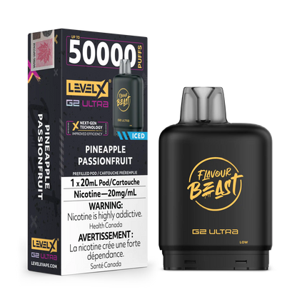 Pineapple Passionfruit Iced by Level X Flavour Beast G2 Ultra 50K