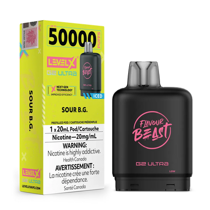 Sour B.G. Iced by Level X Flavour Beast G2 Ultra 50K