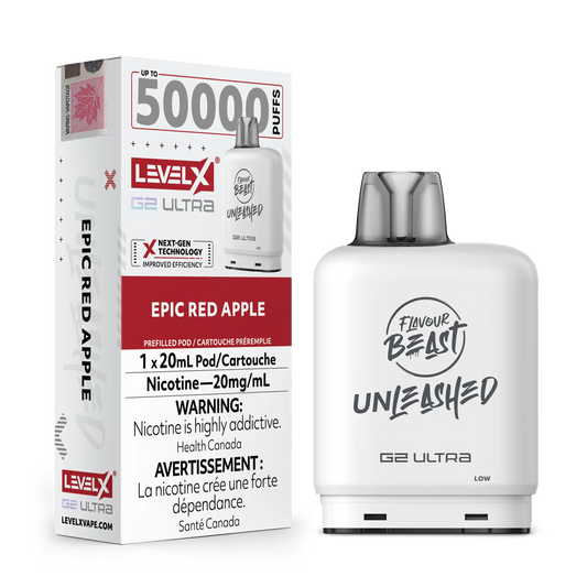 Epic Red Apple by Level X Flavour Beast Unleashed G2 Ultra 50K