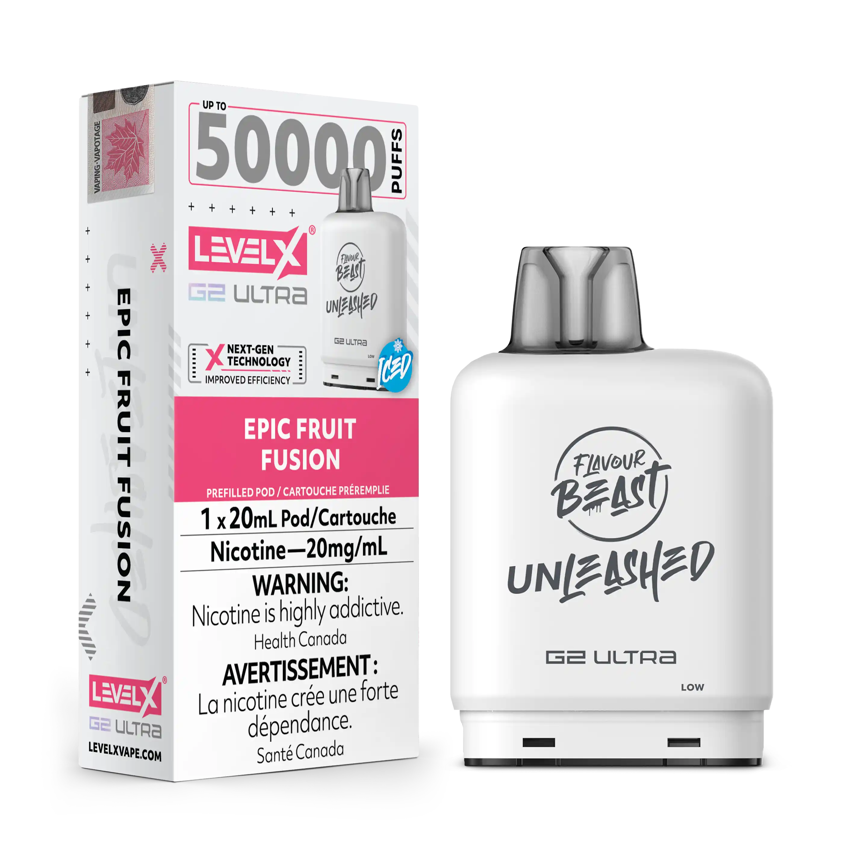 Epic Fruit Fusion Iced by Level X Flavour Beast Unleashed G2 Ultra 50K