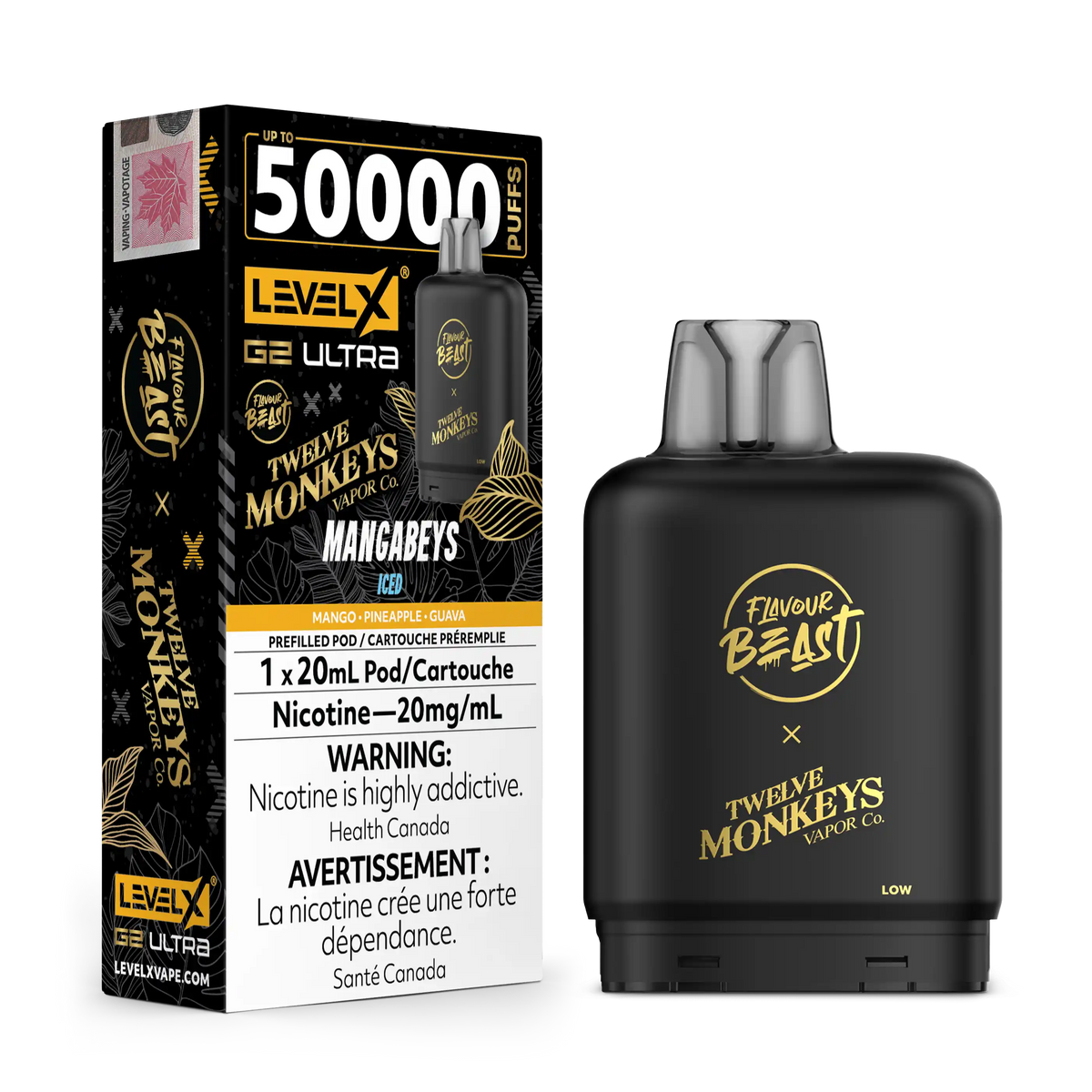 Mangabeys Iced by Flavour Beast x Twelve Monkeys Level X G2 Ultra 50K