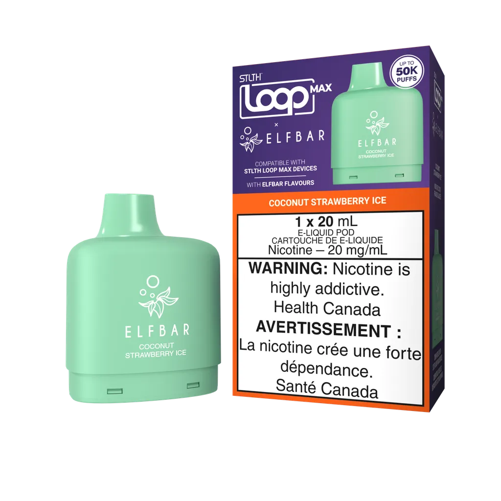 Coconut Strawberry Ice Stlth Loop Max x Elf Bar Pod 50K