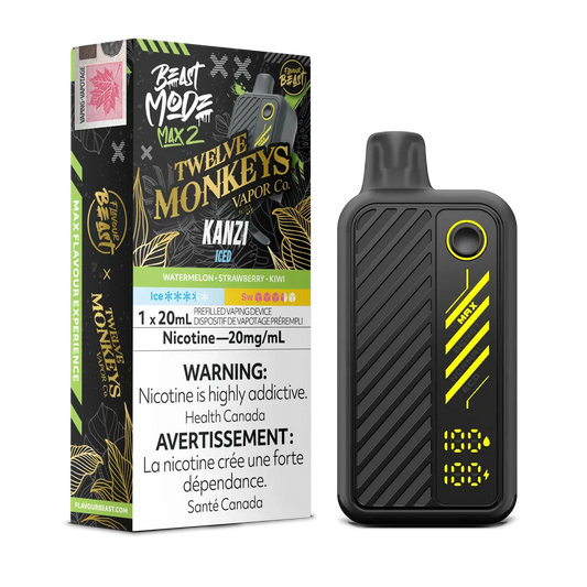 Kanzi Iced Twelve Monkeys x Flavour Beast Mode Max 2 - Disposable 50K
