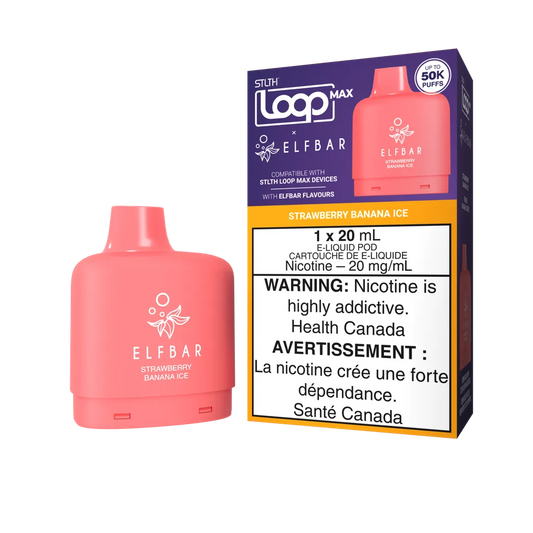 Strawberry Banana Ice Stlth Loop Max x Elf Bar Pod 50K