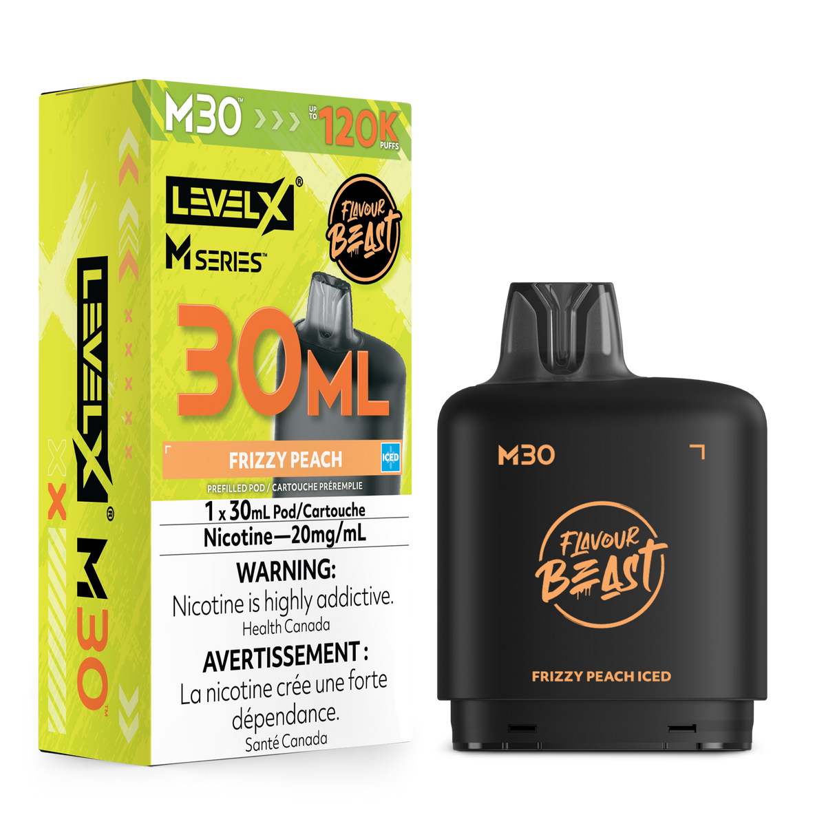 level-x-flavour-beast-m-series-pod-30ml-frizzy-peach-iced