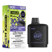 Level X Flavour Beast M Series Pod 30mL – S.G. S. Blueberry Grape