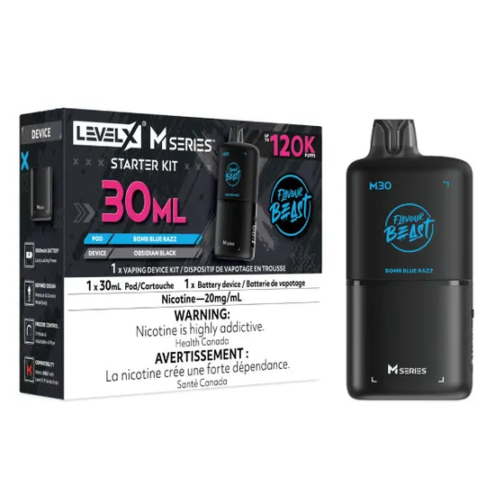 Level X Flavour Beast M Series Starter Kit – Bomb Blue Razz