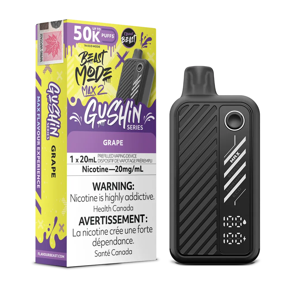 Gushin' Grape Flavour Beast Mode Max 2 - Disposable 50K by FLAVOUR BEAST