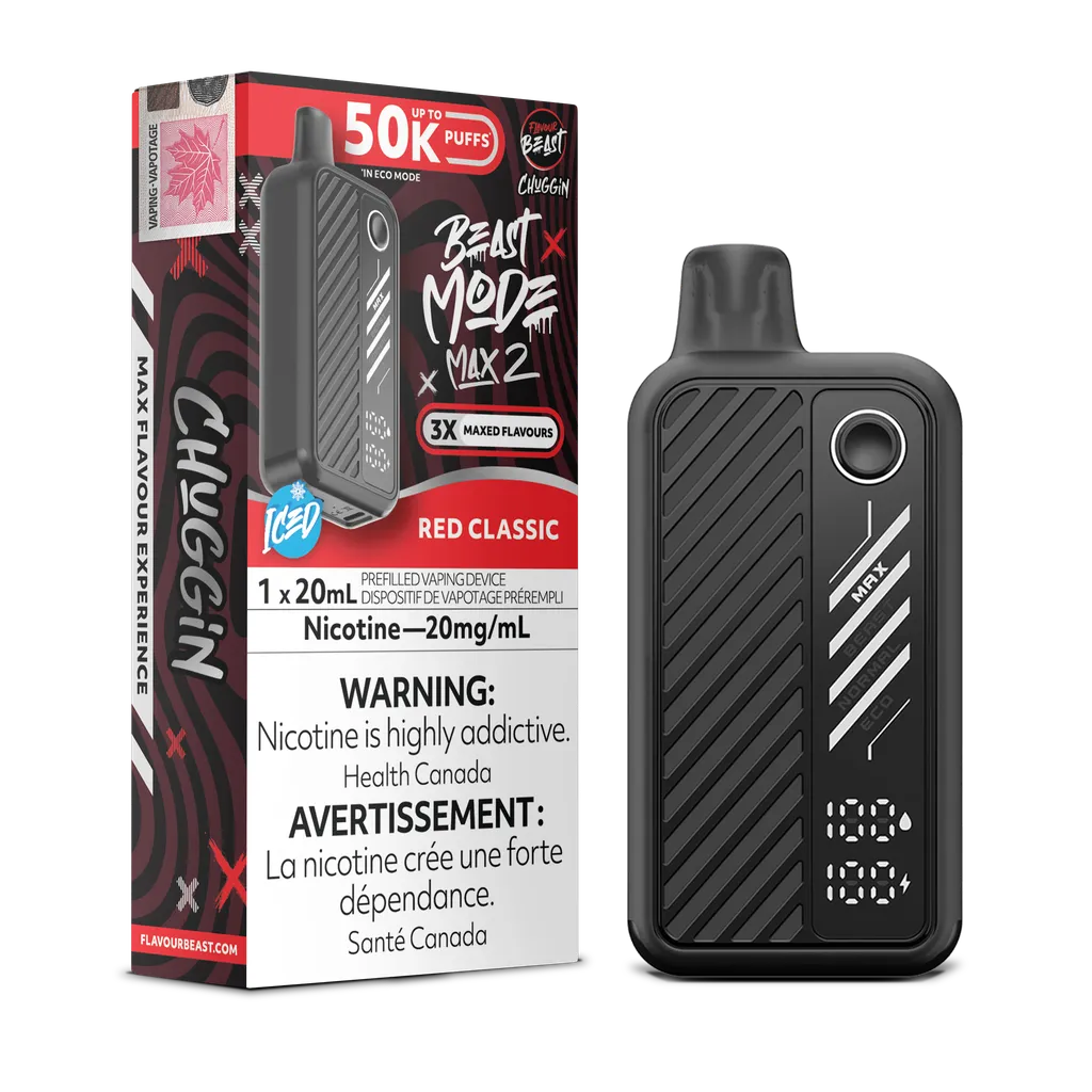 Red Classic Iced Flavour Beast Mode Max 2 - Disposable 50K