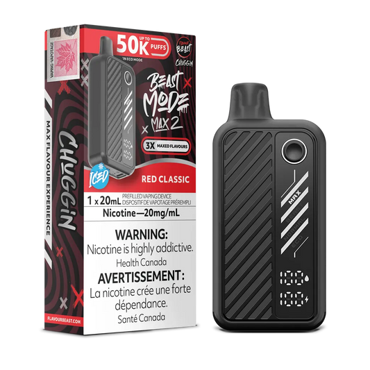 Red Classic Iced Flavour Beast Mode Max 2 - Disposable 50K
