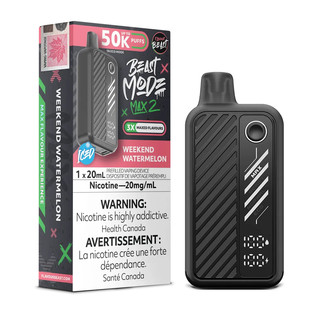 Weekend Watermelon Iced Flavour Beast Mode Max 2 - Disposable 50K