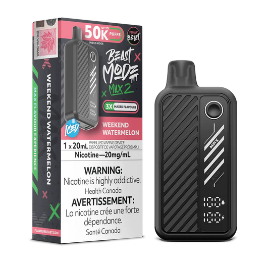 Weekend Watermelon Iced Flavour Beast Mode Max 2 - Disposable 50K