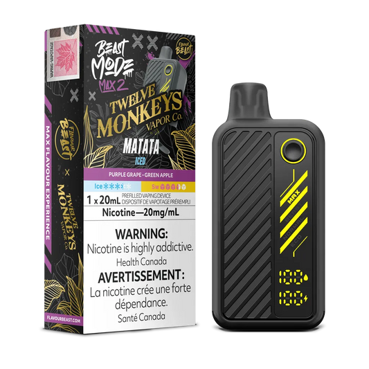 Matata Iced Twelve Monkeys x Flavour Beast Mode Max 2 - Disposable 50K