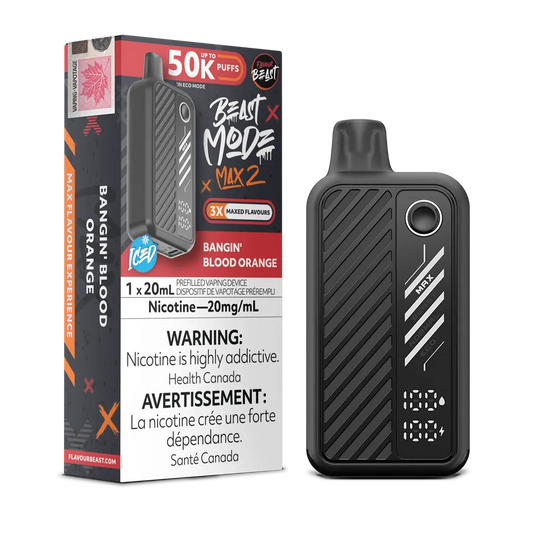 Bangin' Blood Orange Iced Flavour Beast Mode Max 2 - Disposable 50K by FLAVOUR BEAST